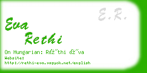 eva rethi business card